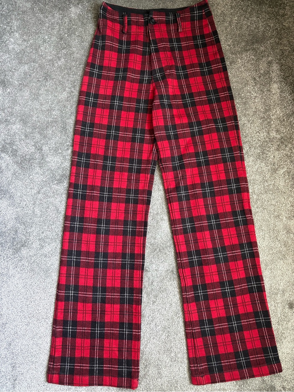 Brandy Melville Red & Black Plaid Pants